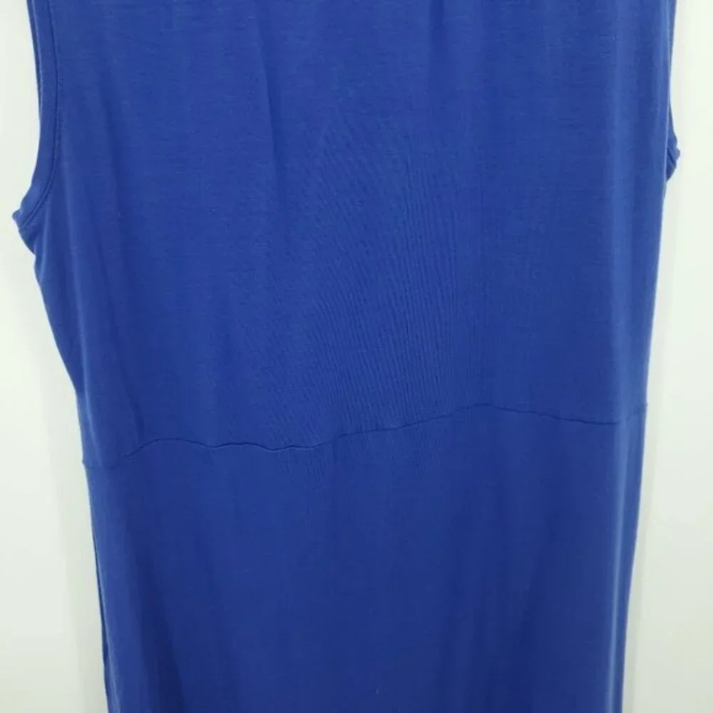 Gudrun Sjoden Sleeveless Tencel/Lyocell Midi Dress M Blue